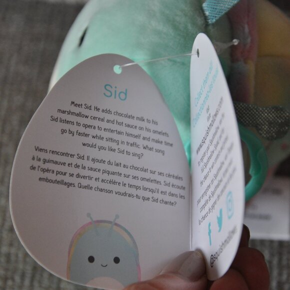 NEW With Tag 3.5" Clip Squishmallow Sid the Snail Tie Dye KellyToy Plush - Picture 6 of 6